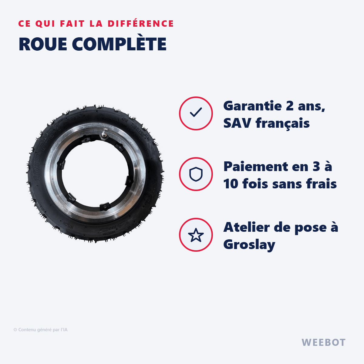 Roue Complète pour Trottinette Electrique Dualtron Victor 2026 - Weebot