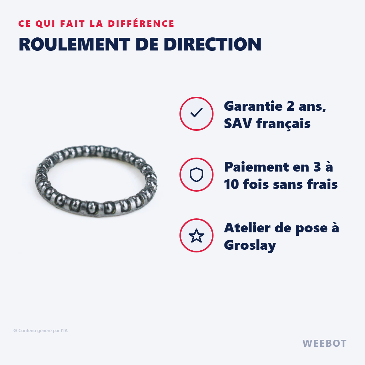 Roulement de Direction : les points forts