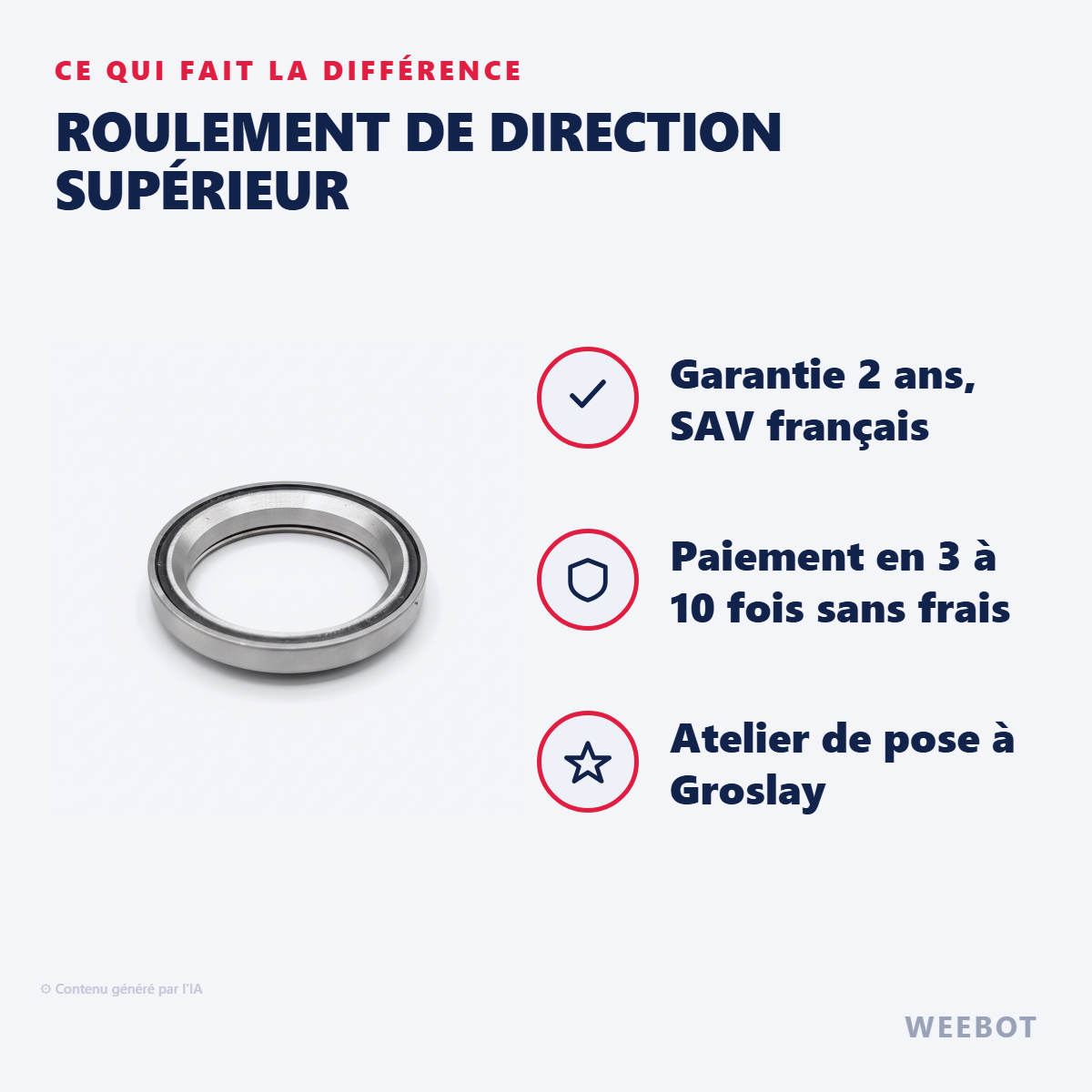 Roulement de Direction Supérieur : les points forts