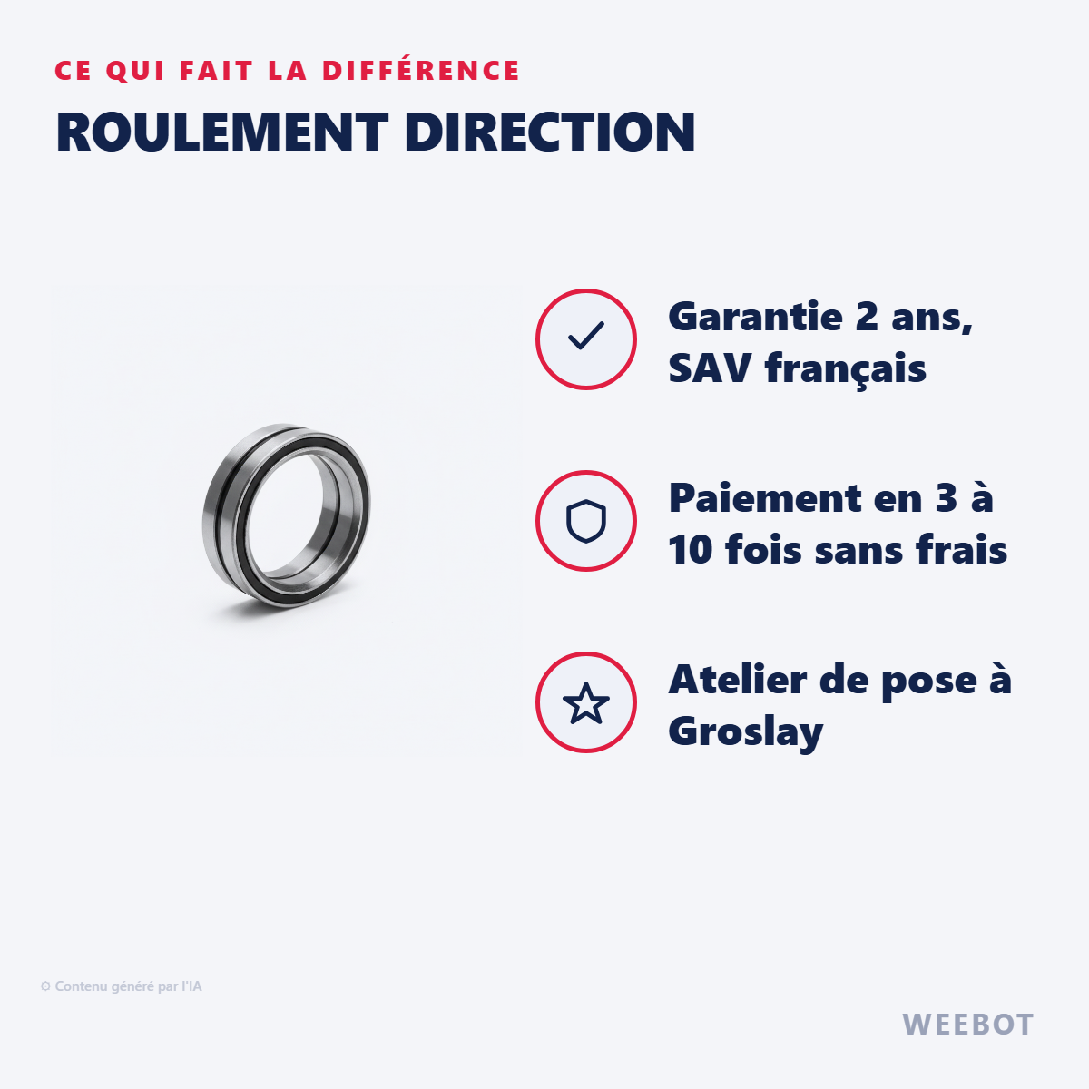 Roulement Direction : les points forts