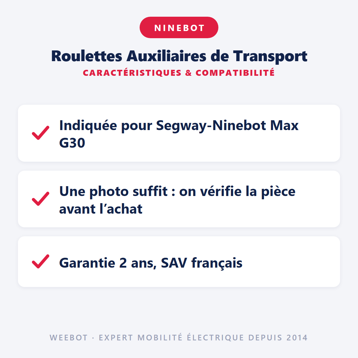 Roulettes Auxiliaires de Transport : caractéristiques et compatibilité