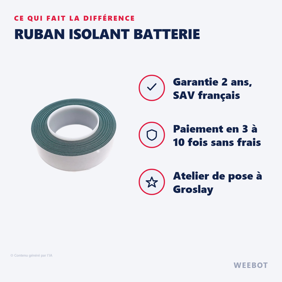 Ruban Isolant Batterie : les points forts