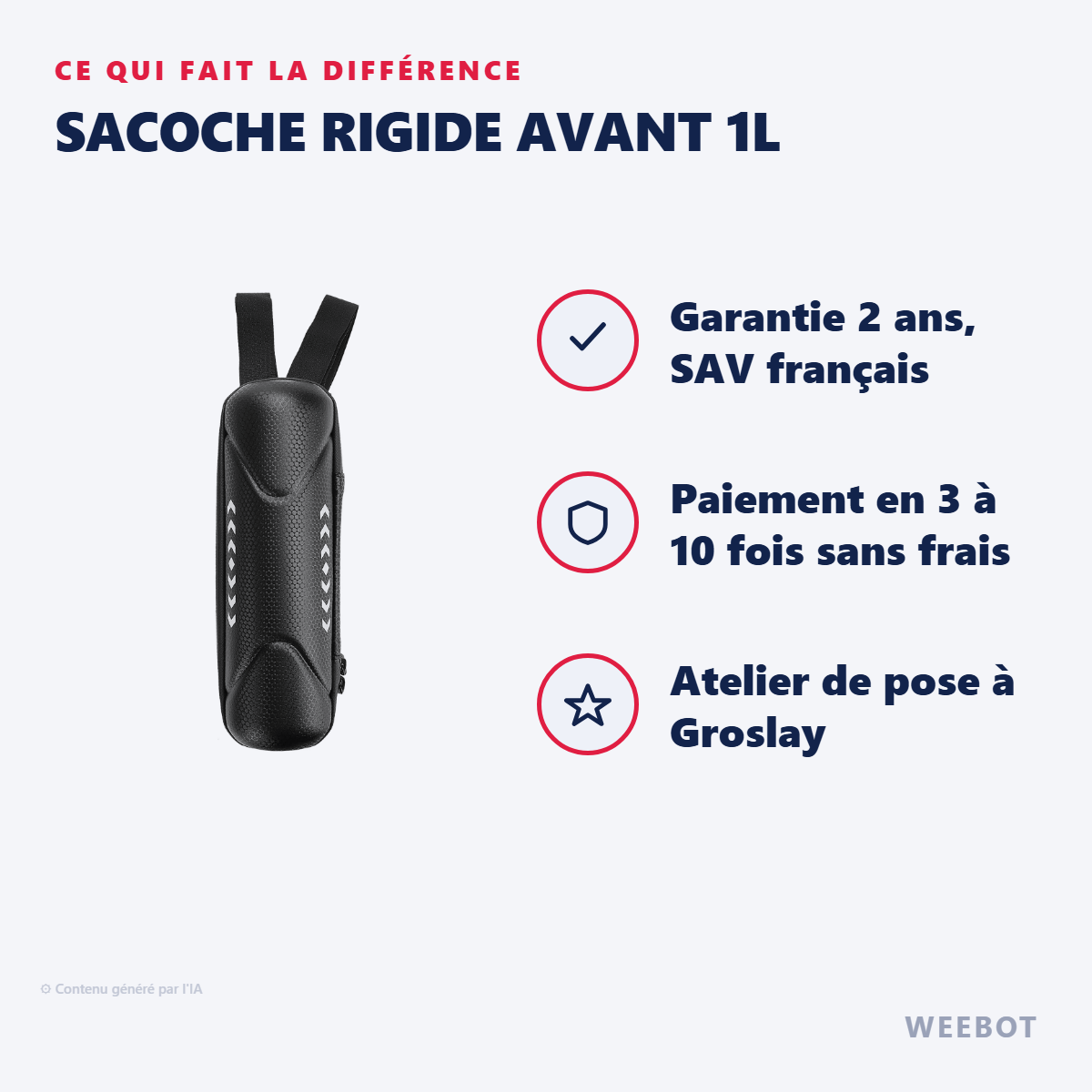 Sacoche Rigide Avant 1L : les points forts
