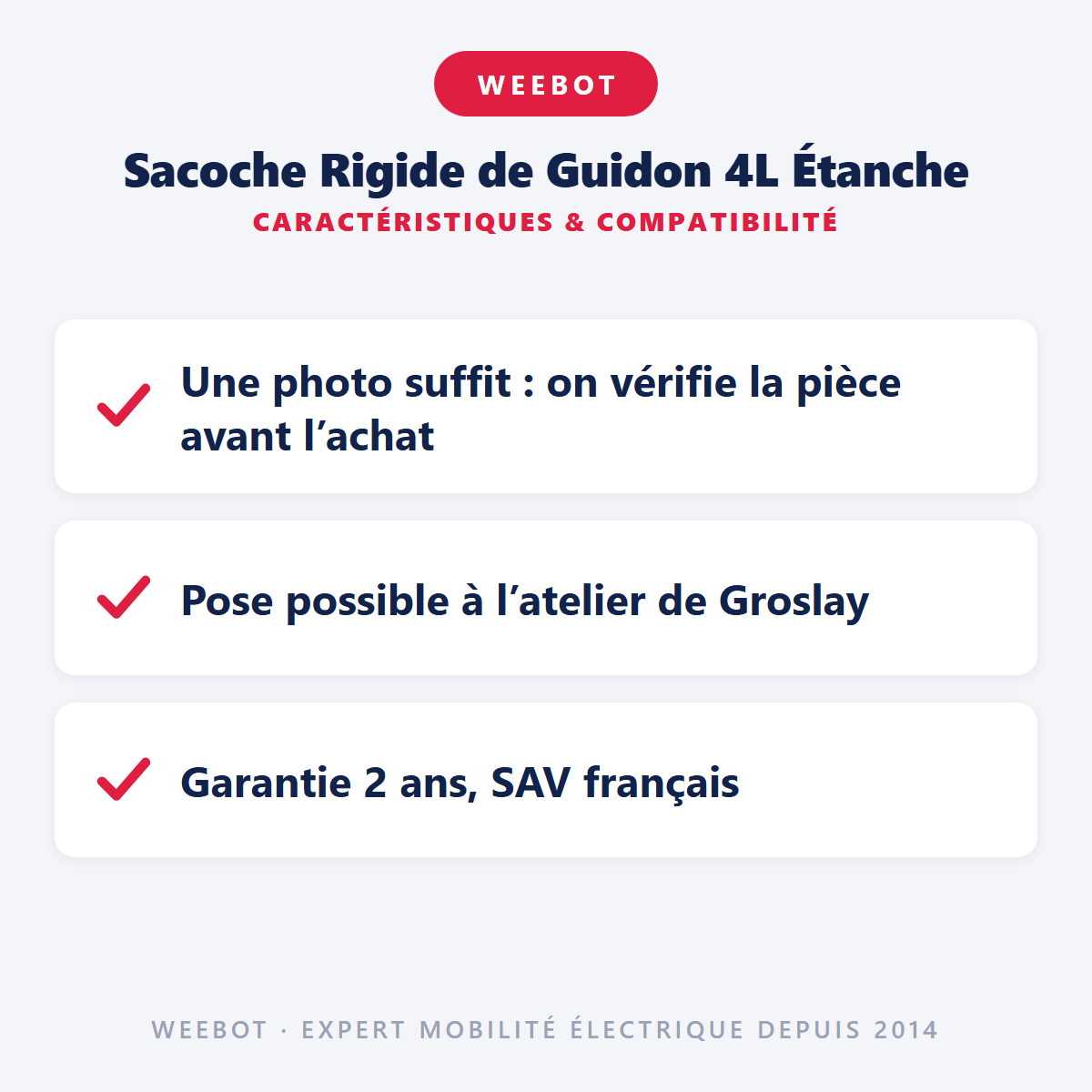 Sacoche Rigide de Guidon 4L Étanche : caractéristiques et compatibilité