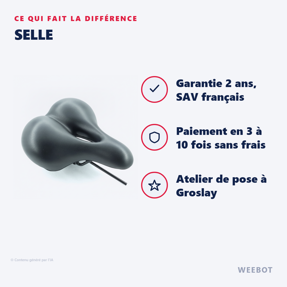 Selle : les points forts