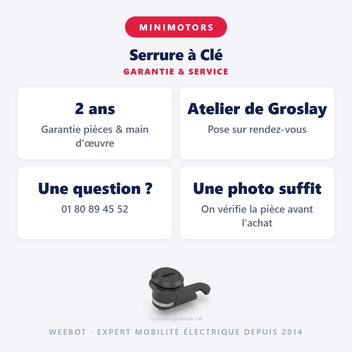Serrure à Clé : garantie 2 ans et service après-vente