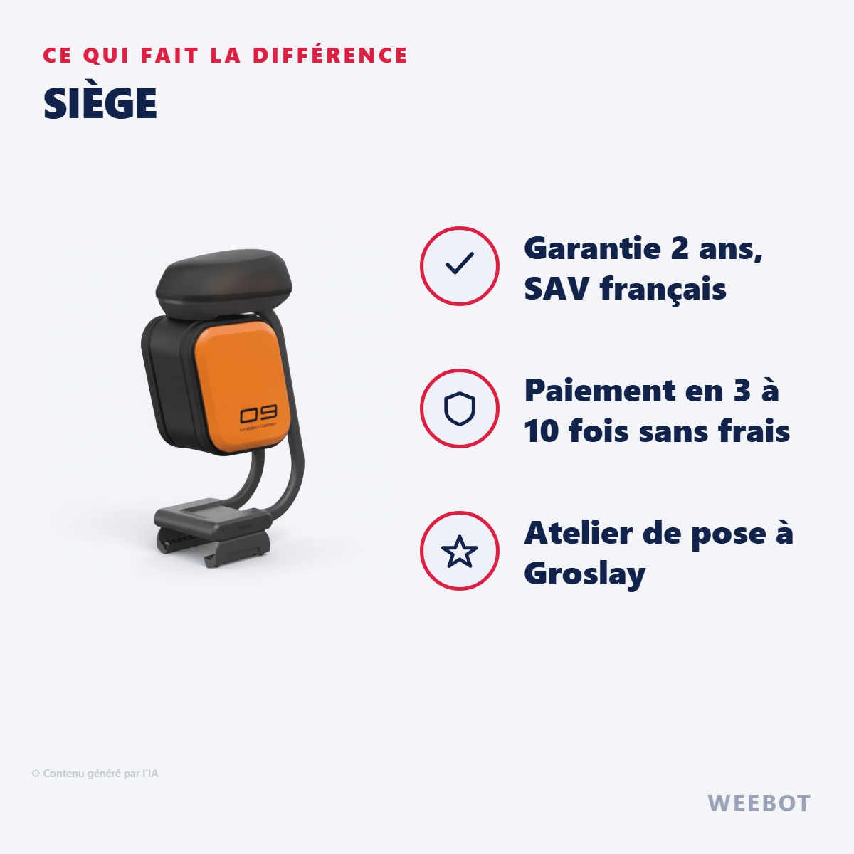 Siège pour Trottinette Électrique Ninebot MAX G2 & MAX G65 - Weebot