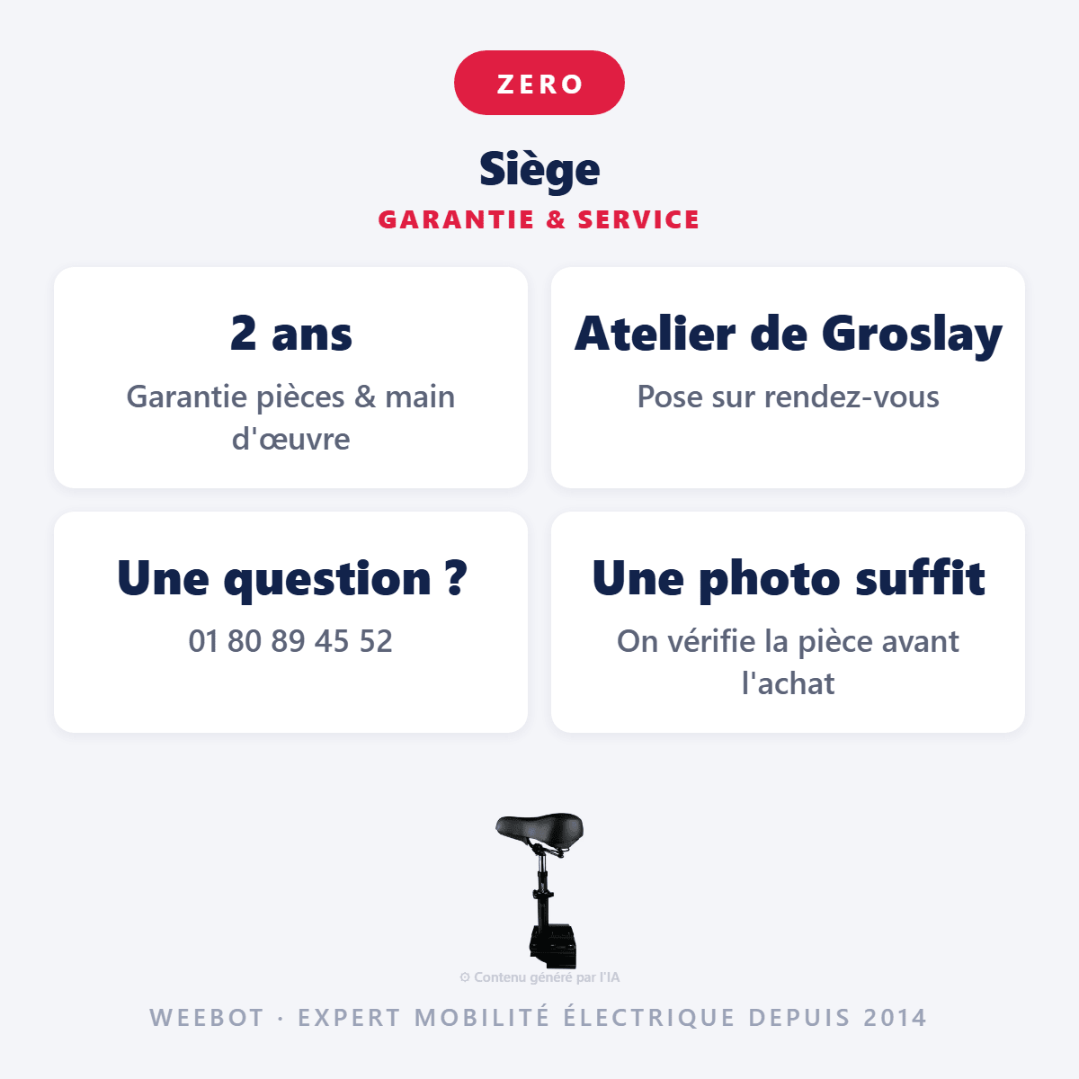 Siège Pour Trottinette Électrique Z10X - Weebot