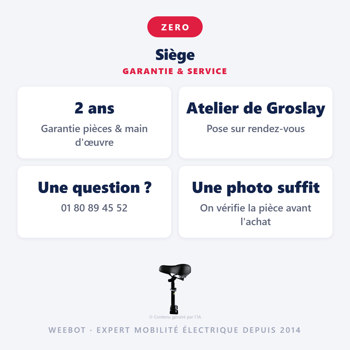 Siège Pour Trottinette Électrique Z8 - Weebot