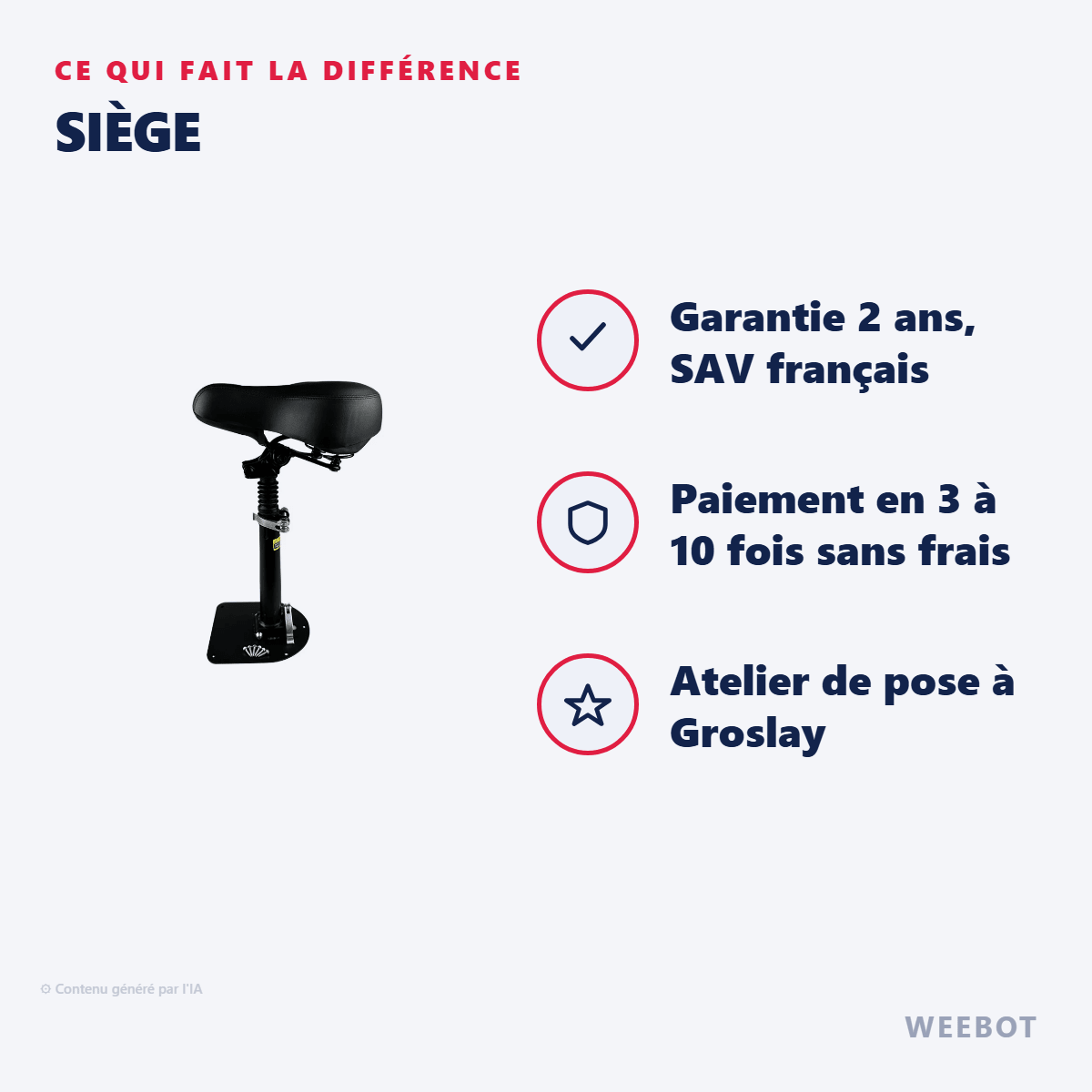 Siège Pour Trottinette Électrique Z9 - Weebot
