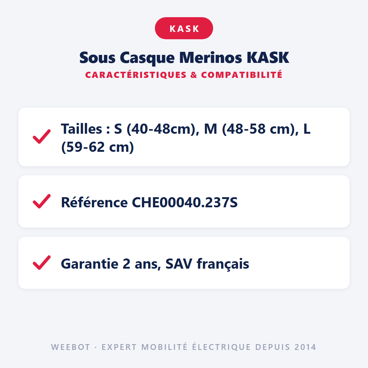 Sous Casque Merinos KASK : caractéristiques et compatibilité
