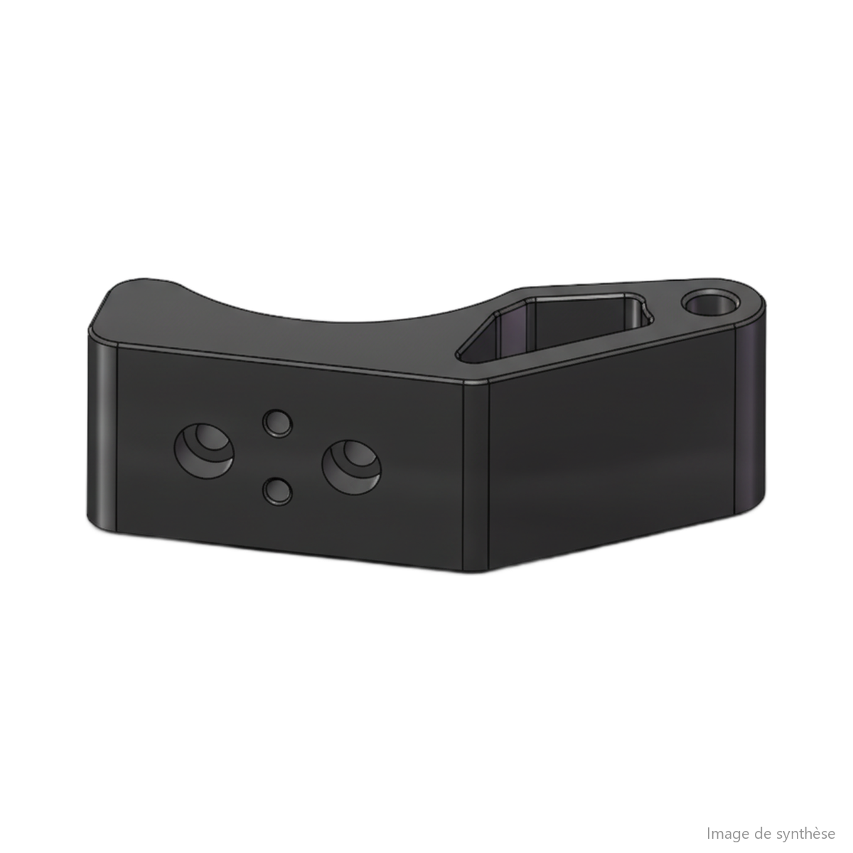 Support avant d'amortisseur de direction noir pour Rovoron S7