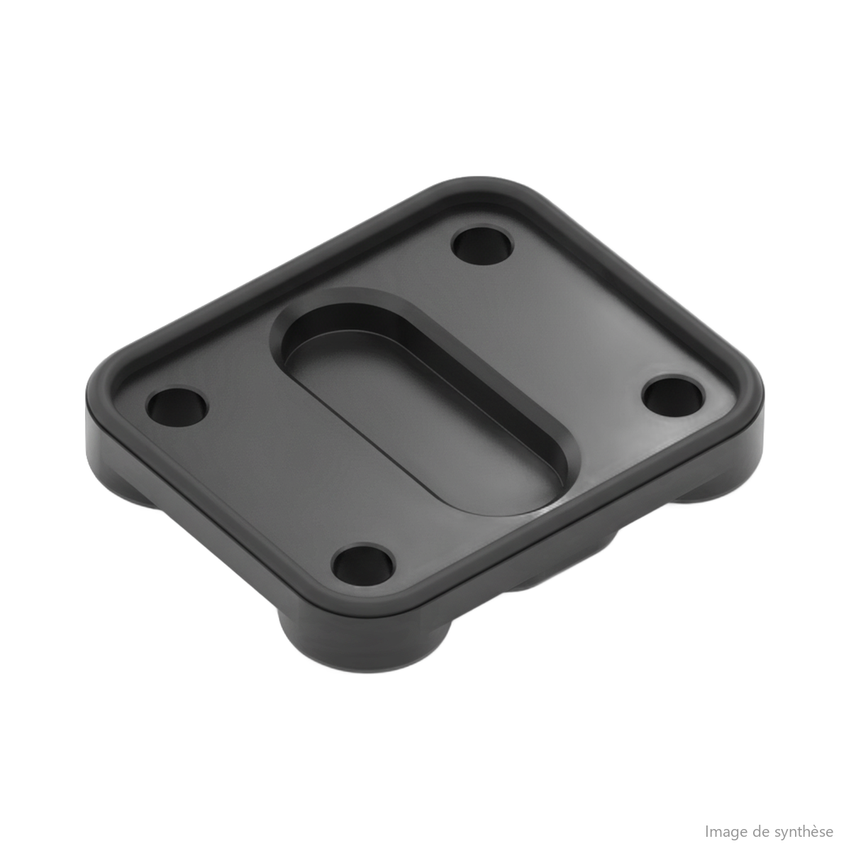 Dessin technique en trois dimensions d'un support de connecteur de batterie pour trottinette électrique Dualtron Storm.