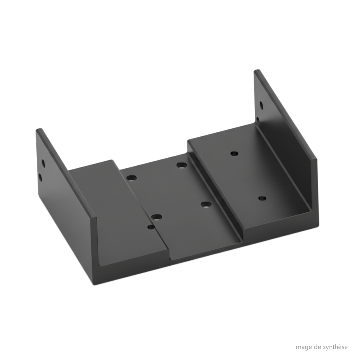 Modélisation 3D d'un support de fixation de contrôleur jaune pour Dualtron Popular