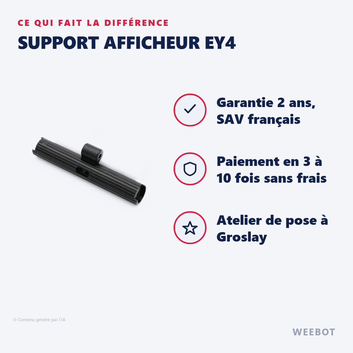 Support Afficheur EY4 pour Trottinette Electrique Dualtron X Limited - Weebot