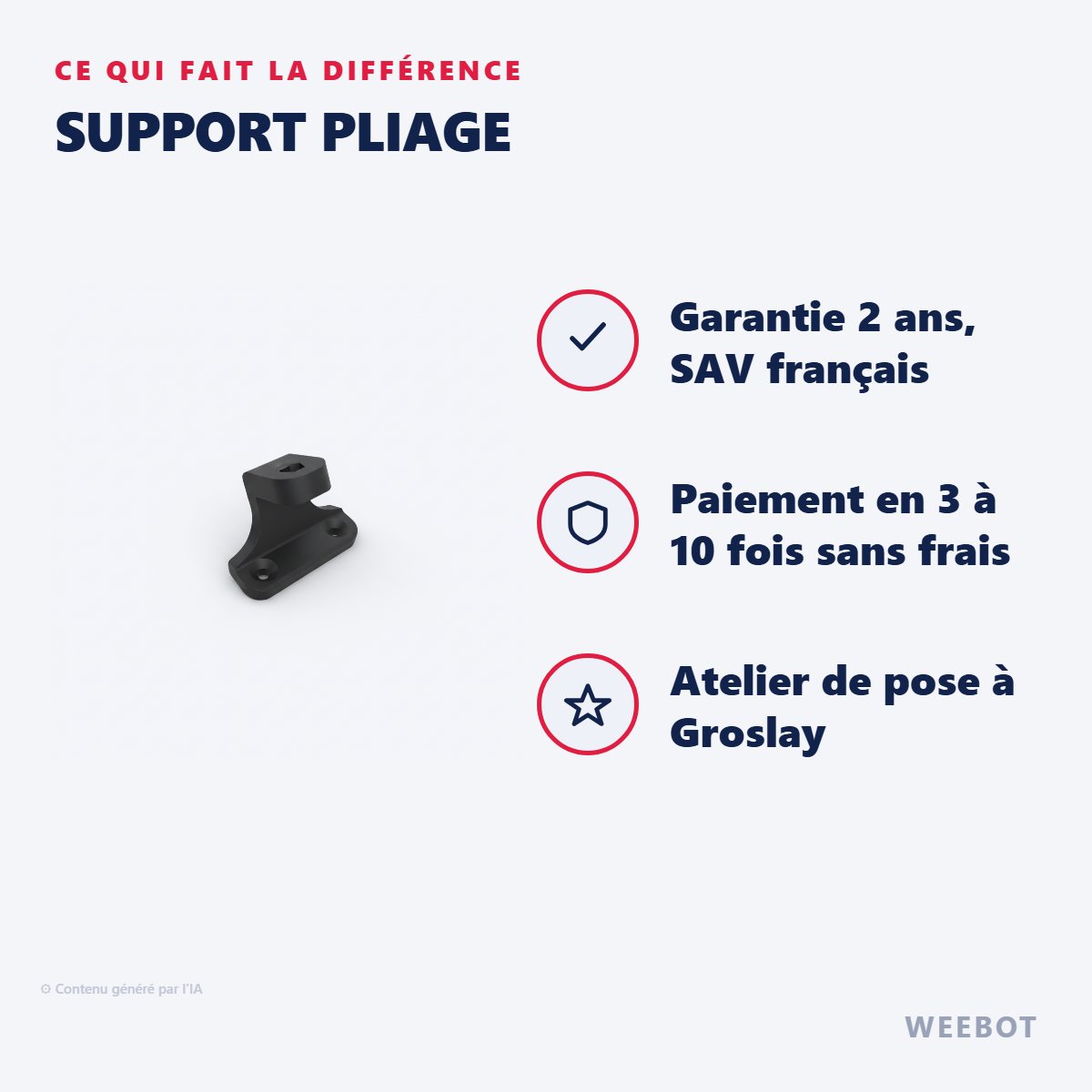 Support Pliage : les points forts