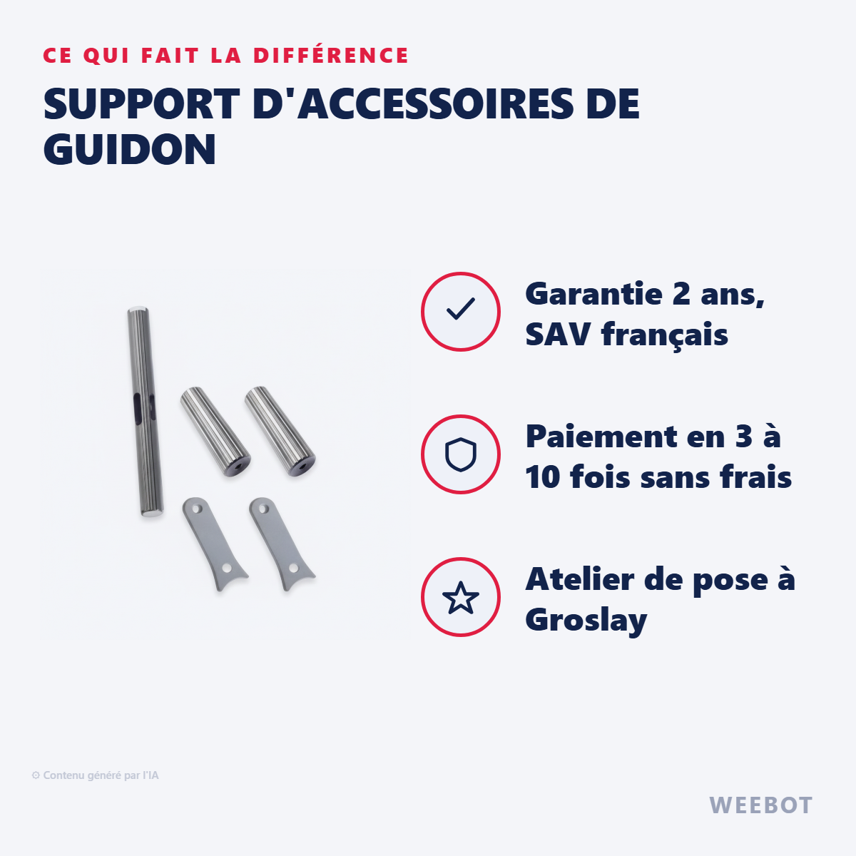 Support d'Accessoires de Guidon : les points forts
