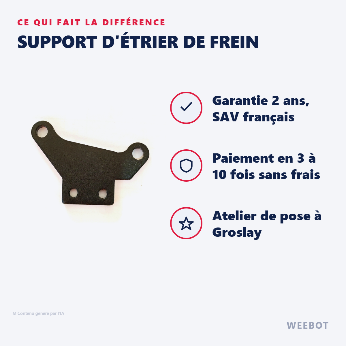 Support d'Étrier de Frein : les points forts