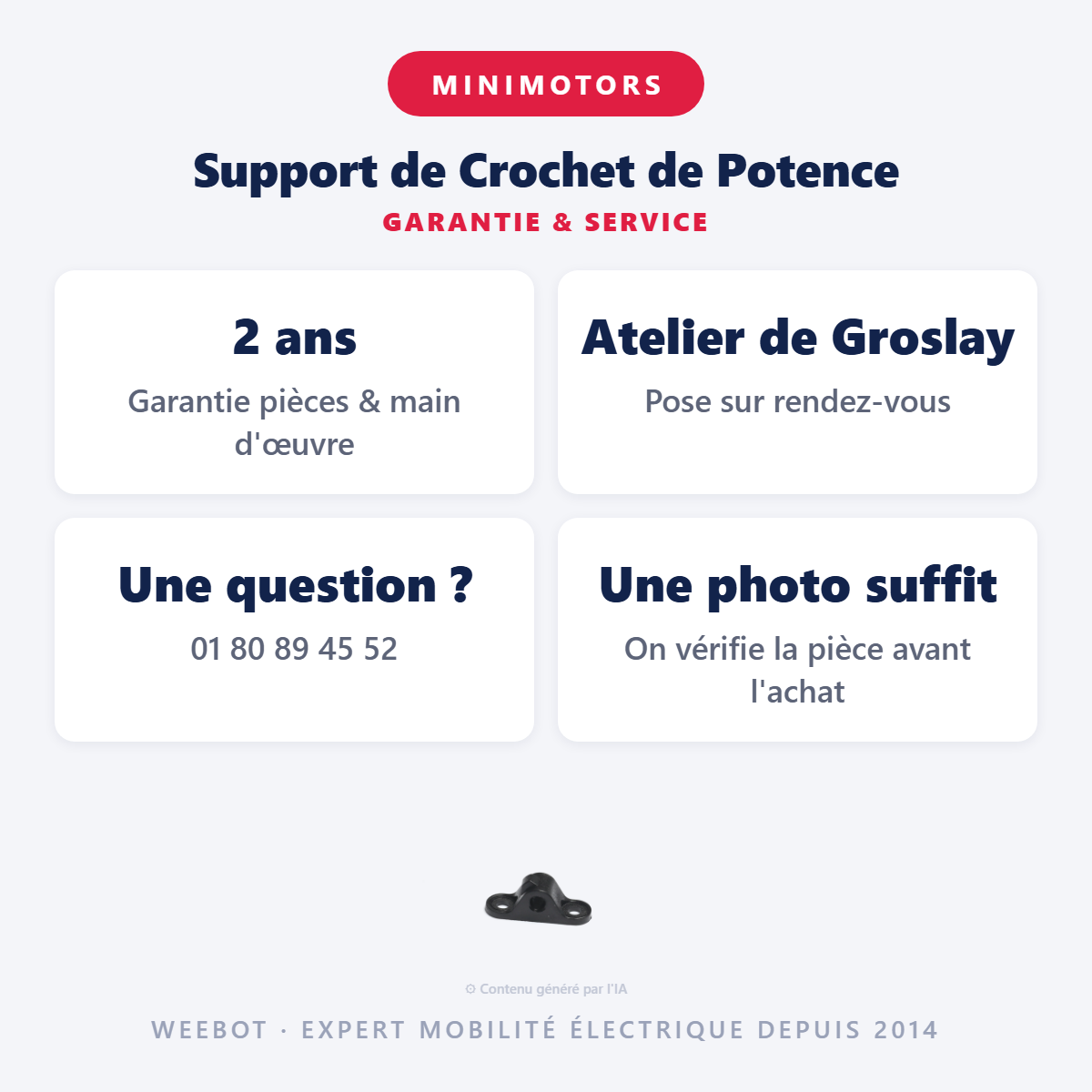 Support de Crochet de Potence : garantie 2 ans et service après-vente