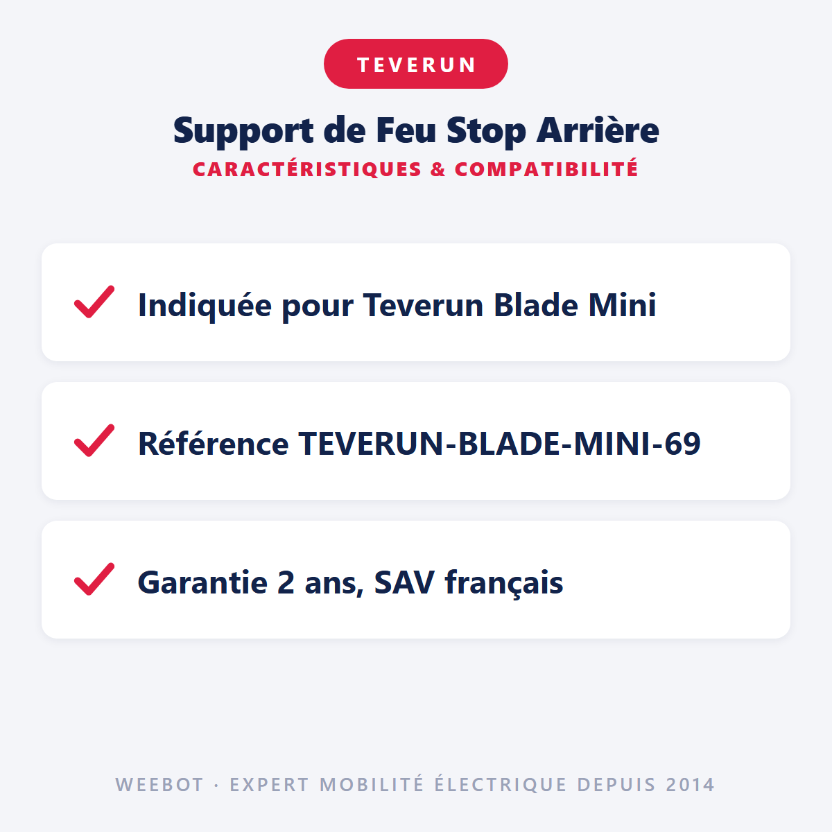 Support de Feu Stop Arrière : caractéristiques et compatibilité