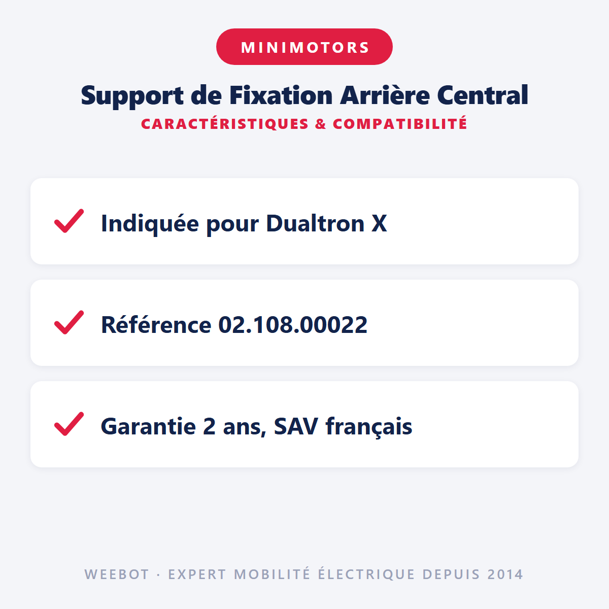 Support de Fixation Arrière Central : caractéristiques et compatibilité