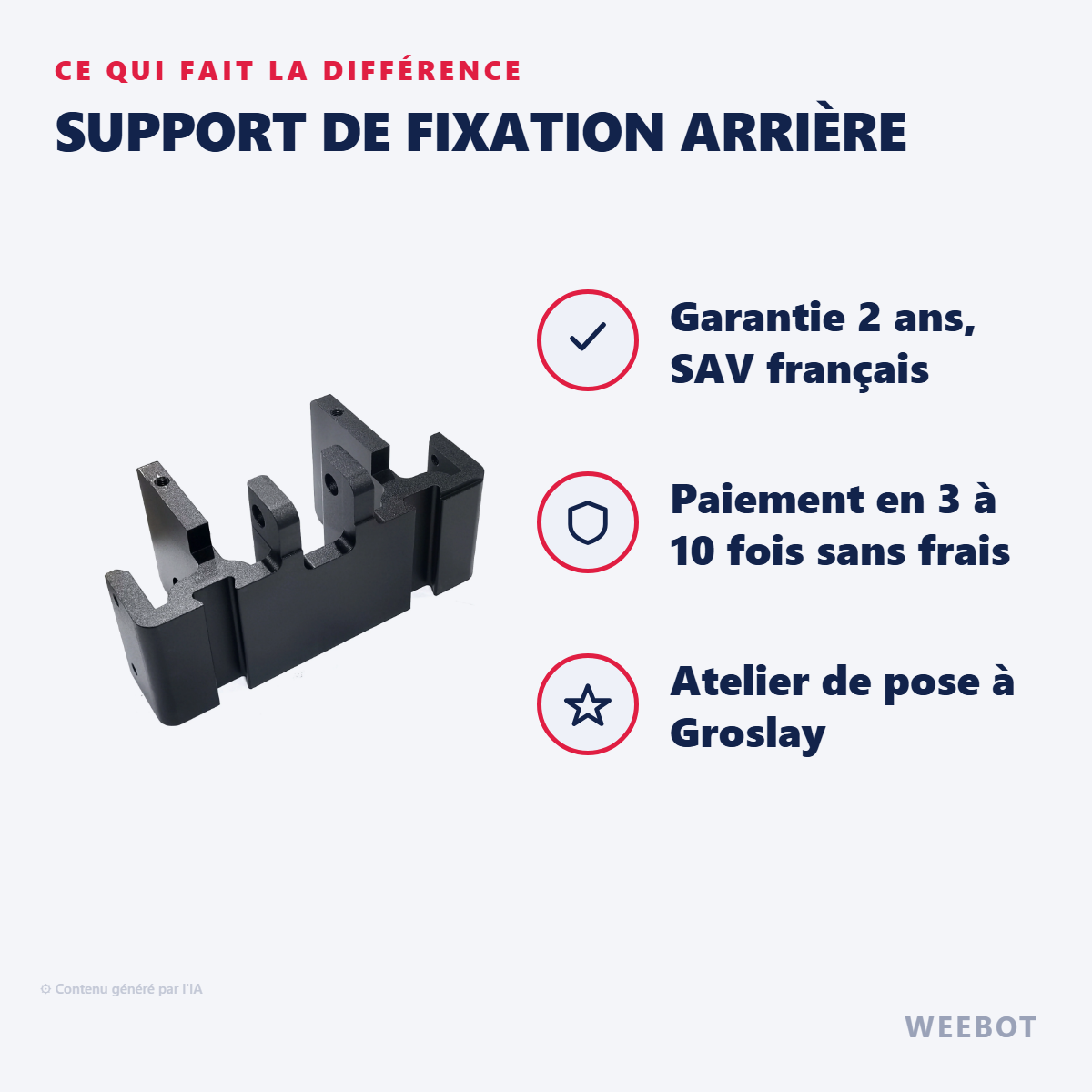 Support de Fixation Arrière : les points forts