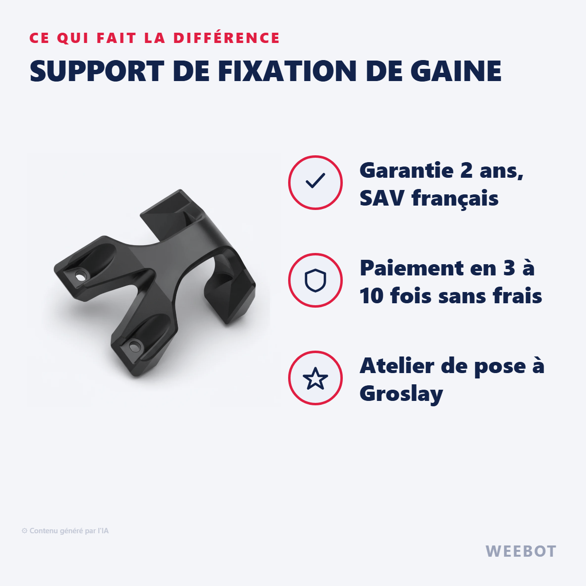Support de Fixation de Gaine : les points forts