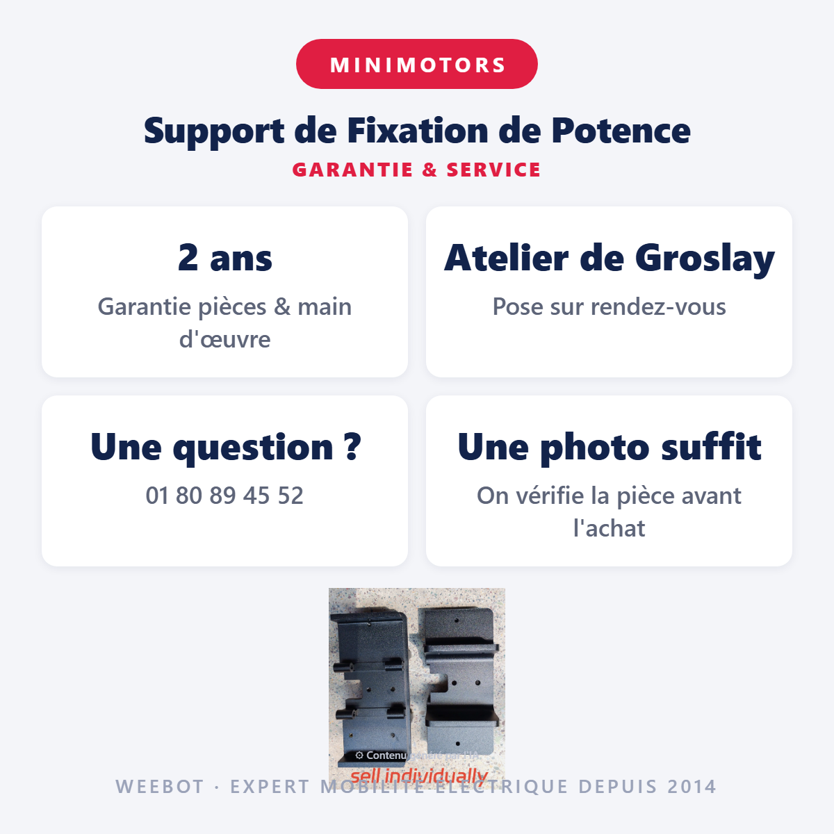 Support de Fixation de Potence : garantie 2 ans et service après-vente