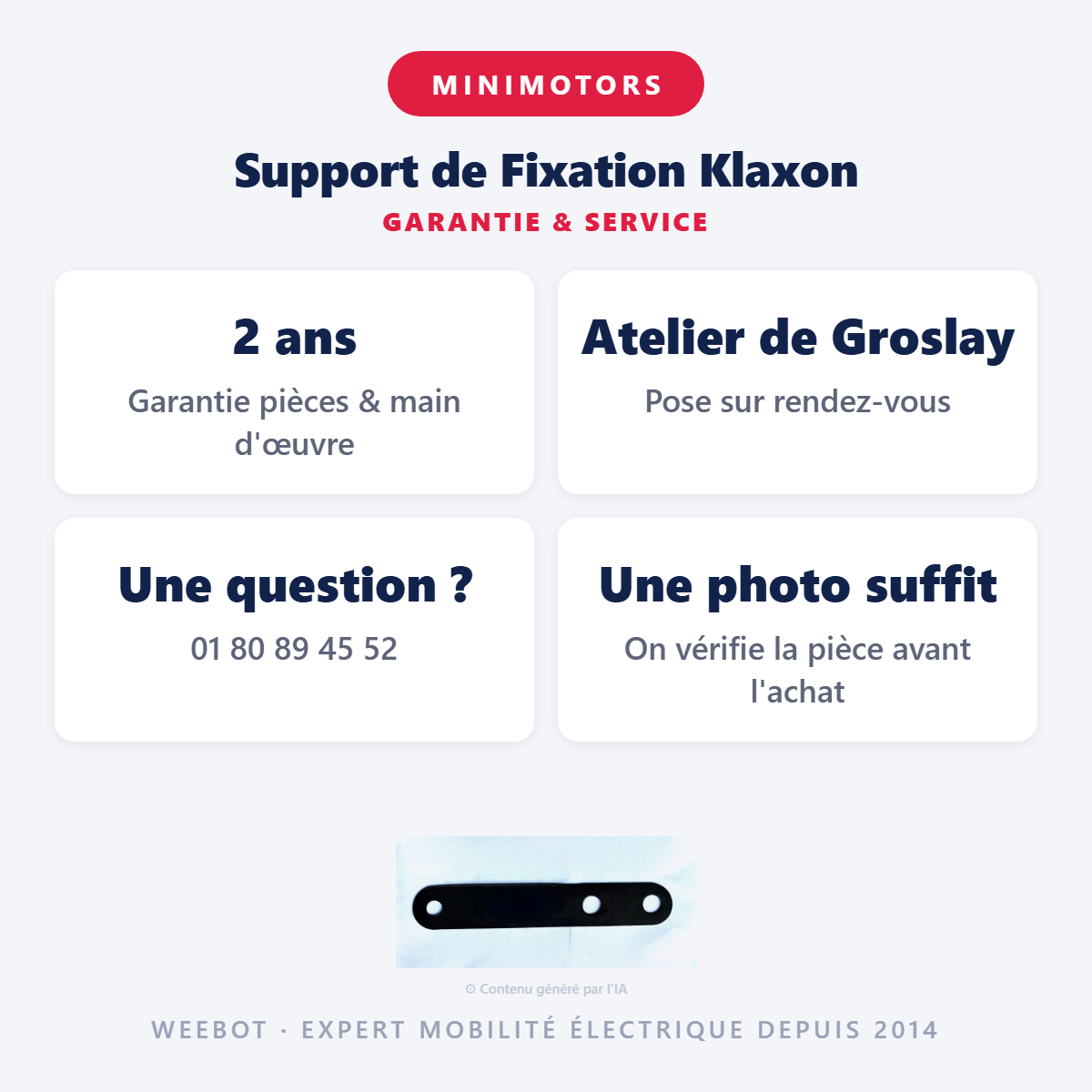 Support de Fixation Klaxon : garantie 2 ans et service après-vente