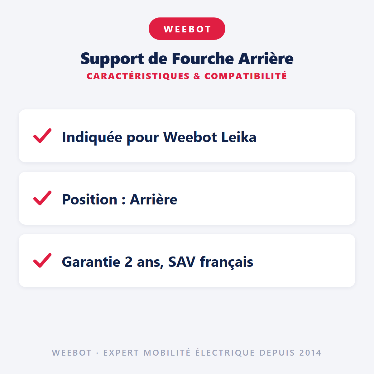Support de Fourche Arrière : caractéristiques et compatibilité