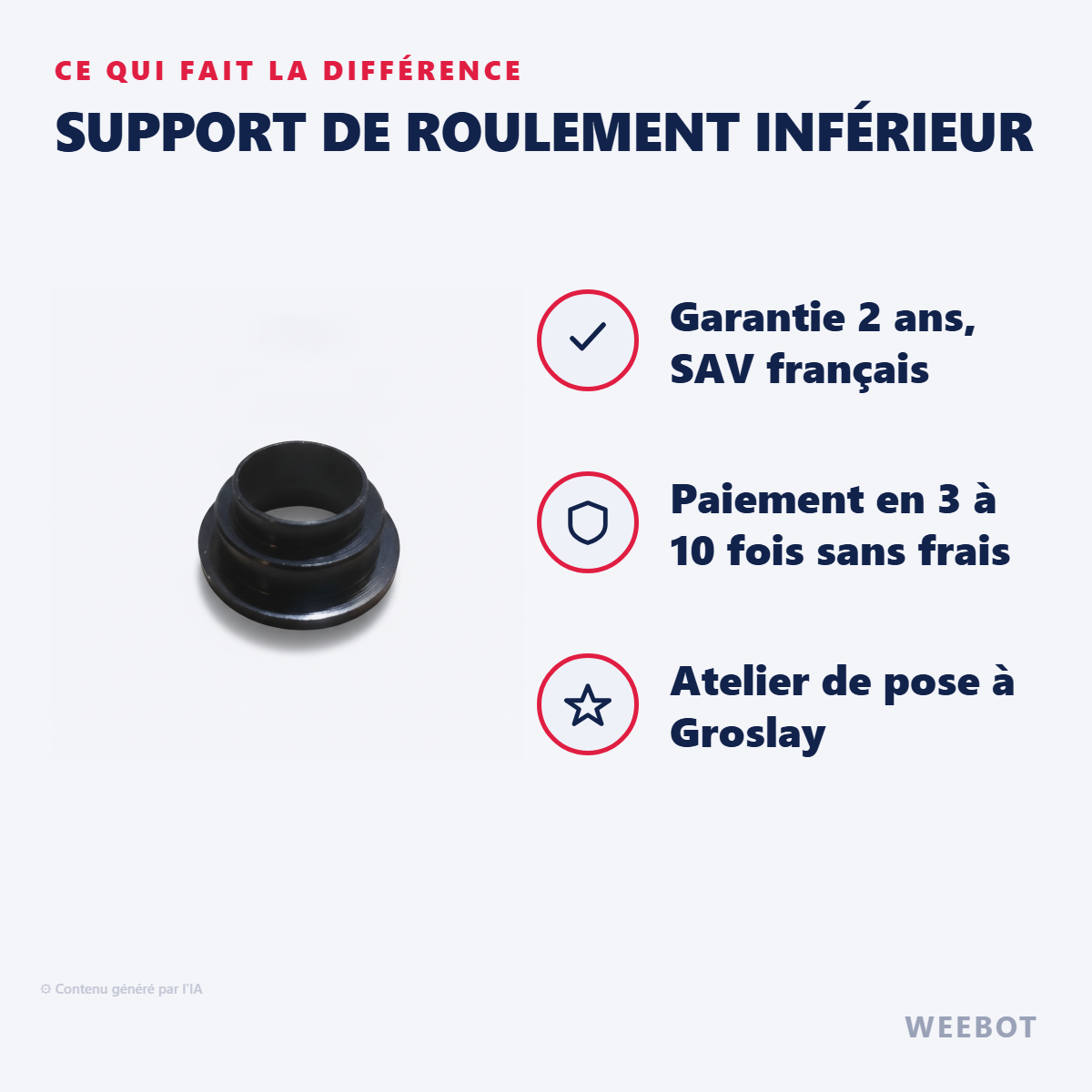 Support de Roulement inférieur : les points forts