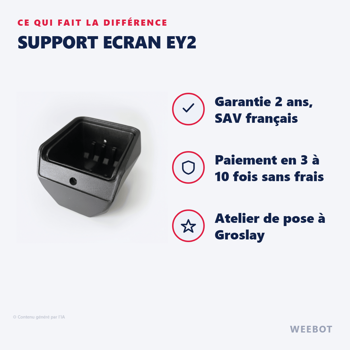 Support Ecran EY2 pour Trottinette Électrique Dualtron Togo - Weebot