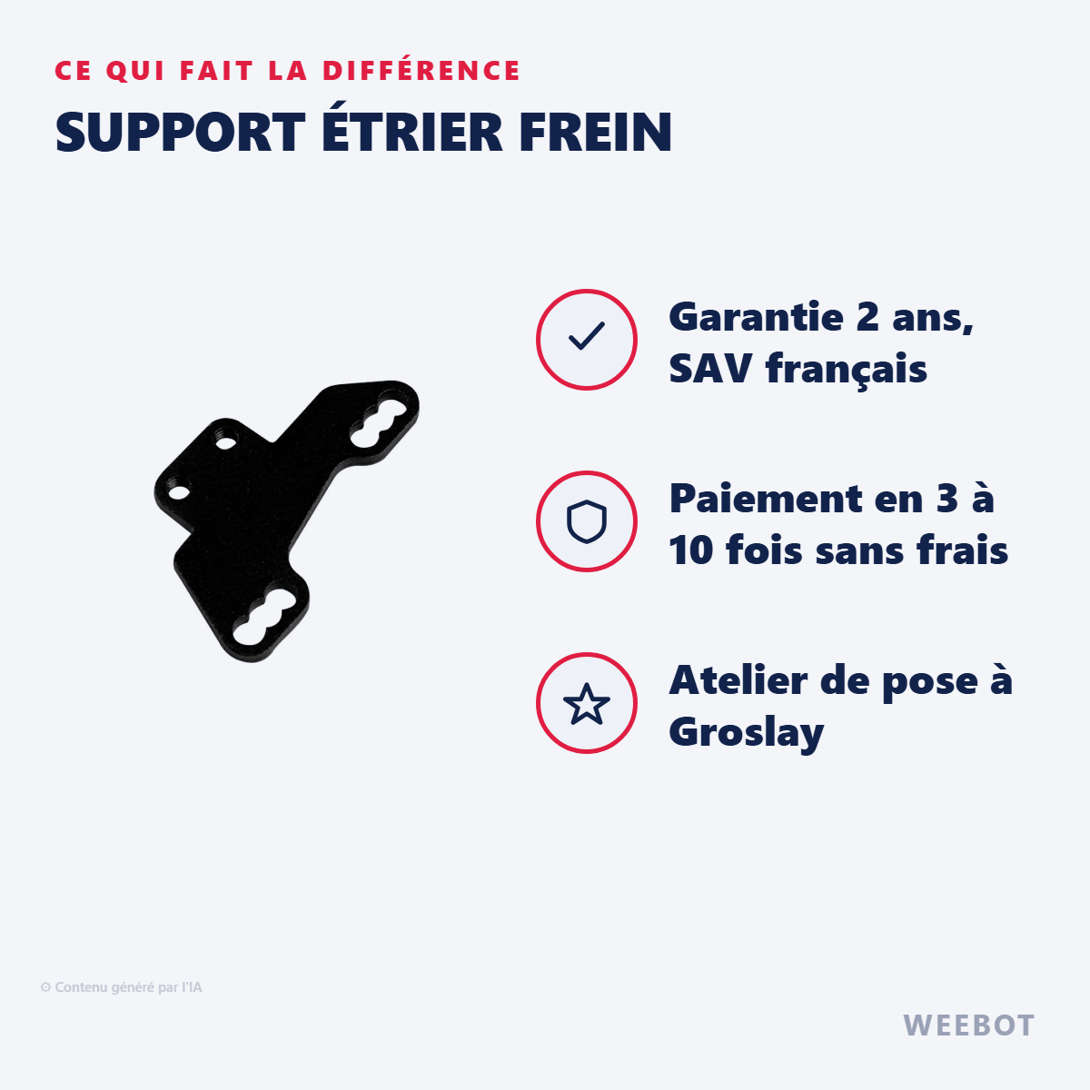 Support Étrier Frein pour Trottinette Électrique Dualtron 3 et Victor - Weebot