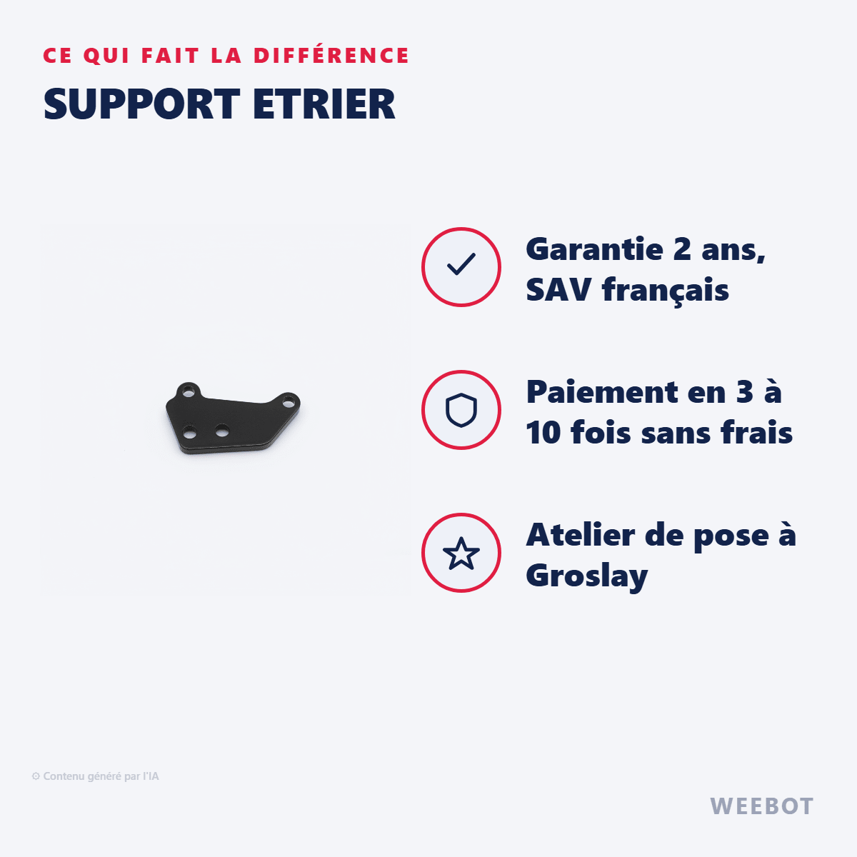 Support Etrier pour Trottinette Electrique Eroz EK10 (Nouvelle Version) - Weebot