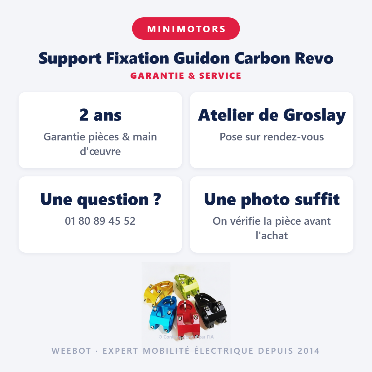 Support Fixation Guidon Carbon Revo : garantie 2 ans et service après-vente