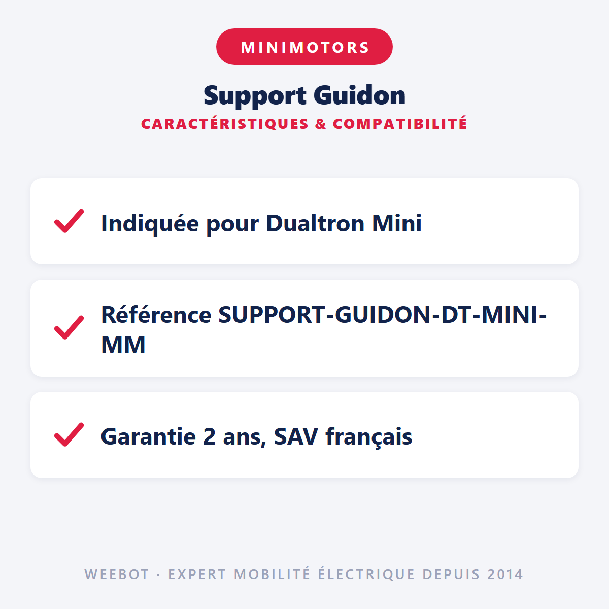 Support Guidon : caractéristiques et compatibilité