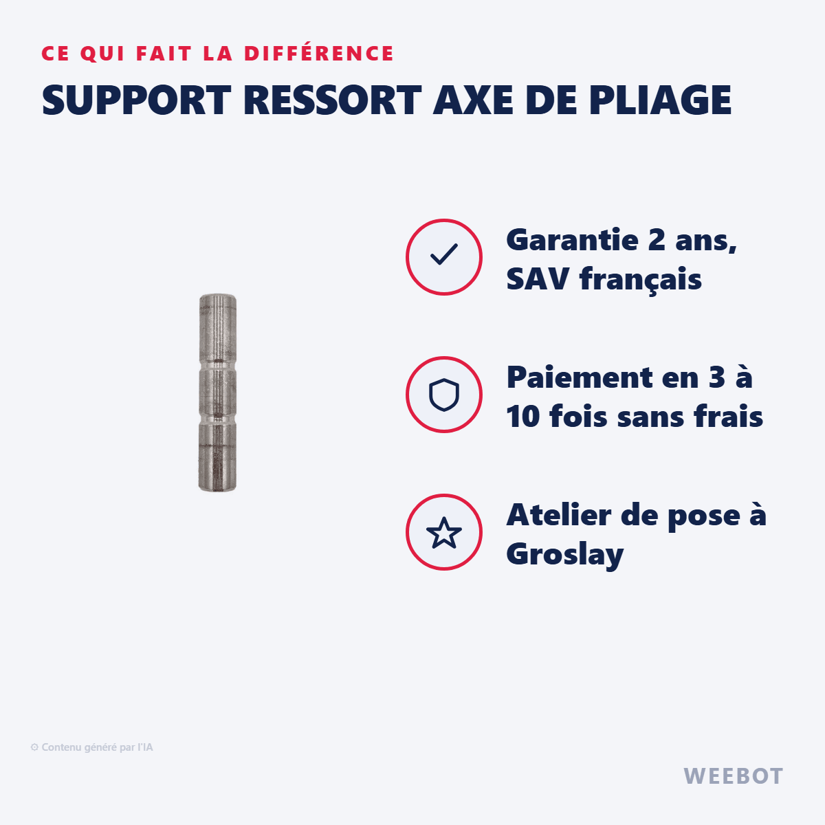 Support Ressort Axe de Pliage pour Trottinette Électrique Minimotors Dualtron Mini (Double Moteurs) - Weebot