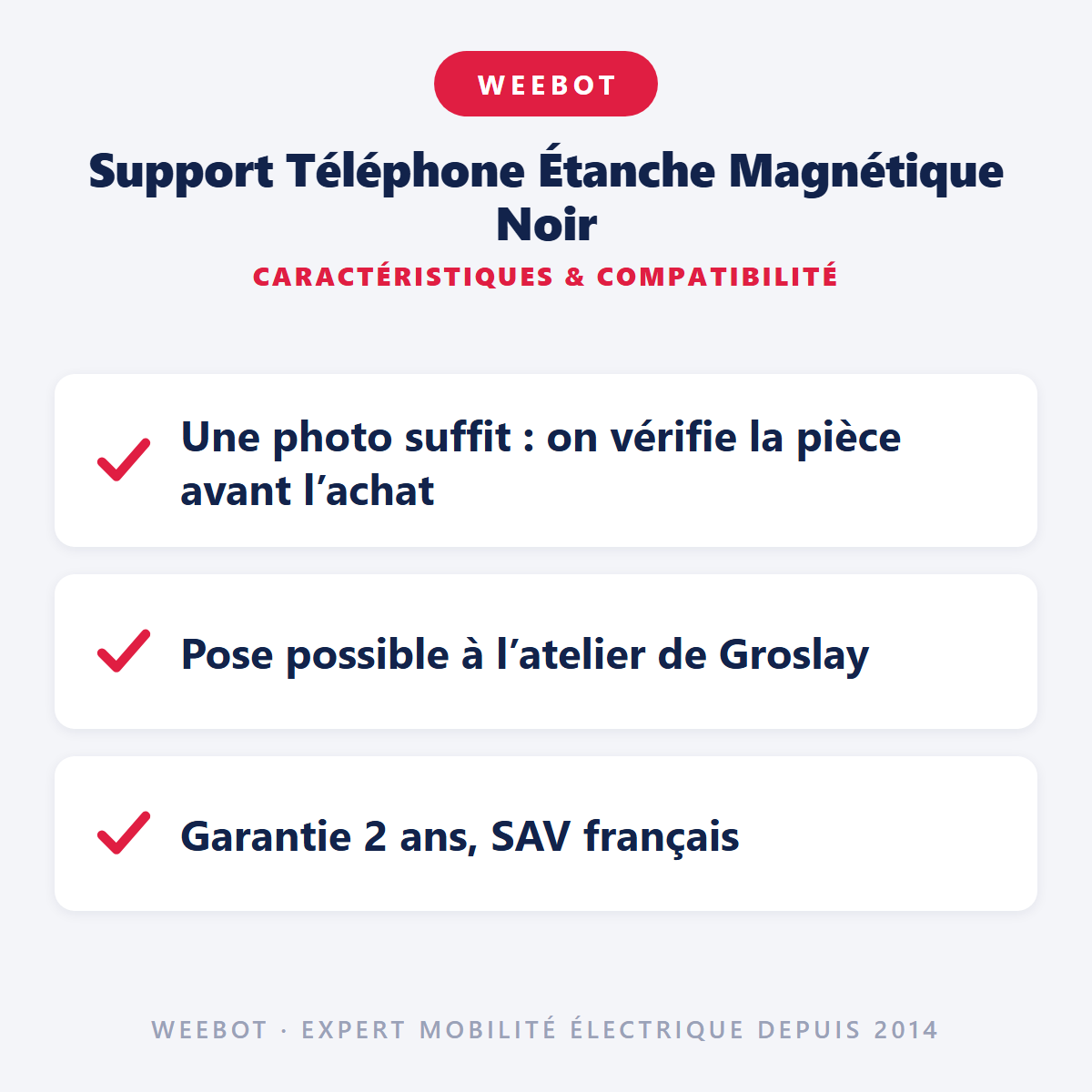 Support Téléphone Étanche Magnétique Noir : caractéristiques et compatibilité