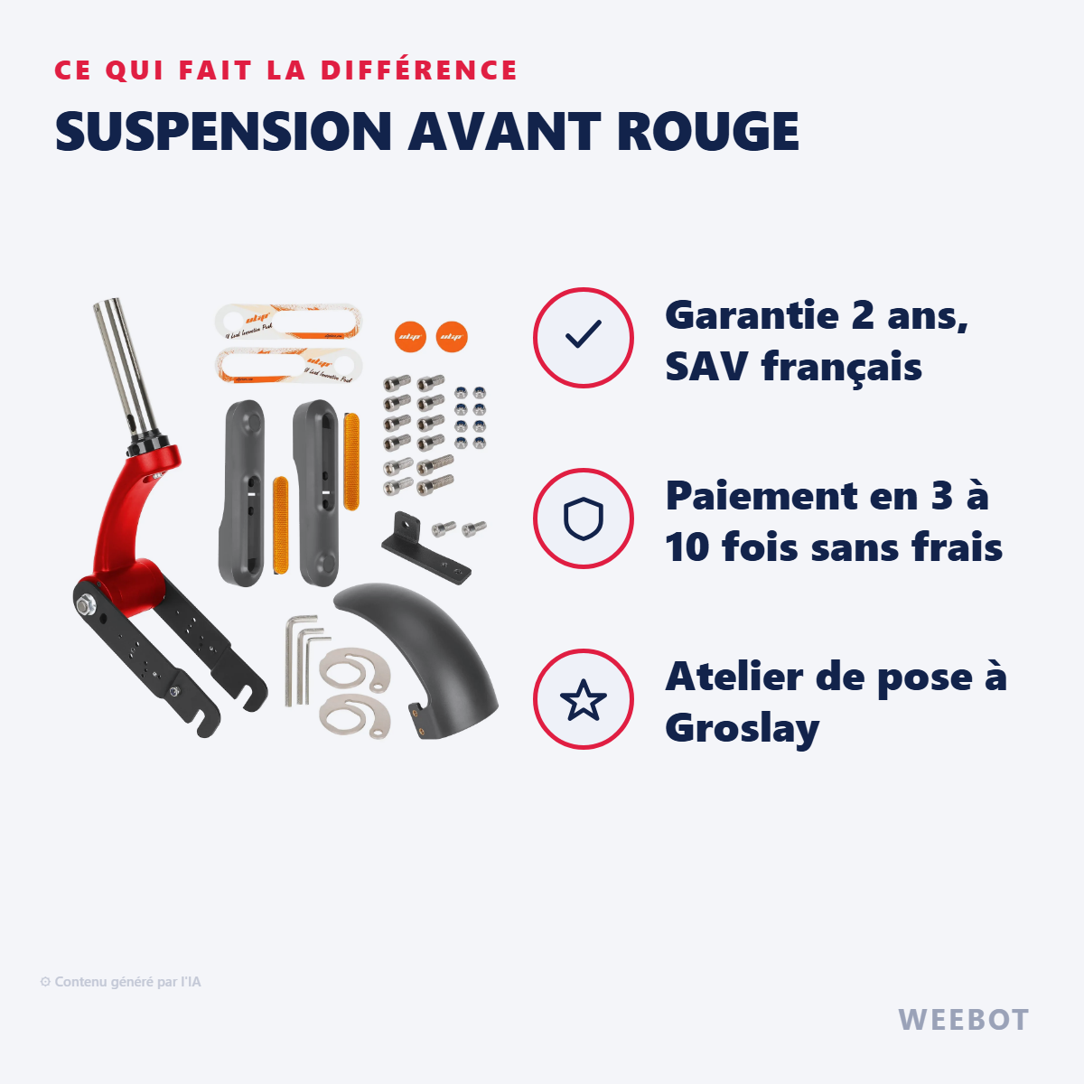 Suspension Avant Rouge : les points forts