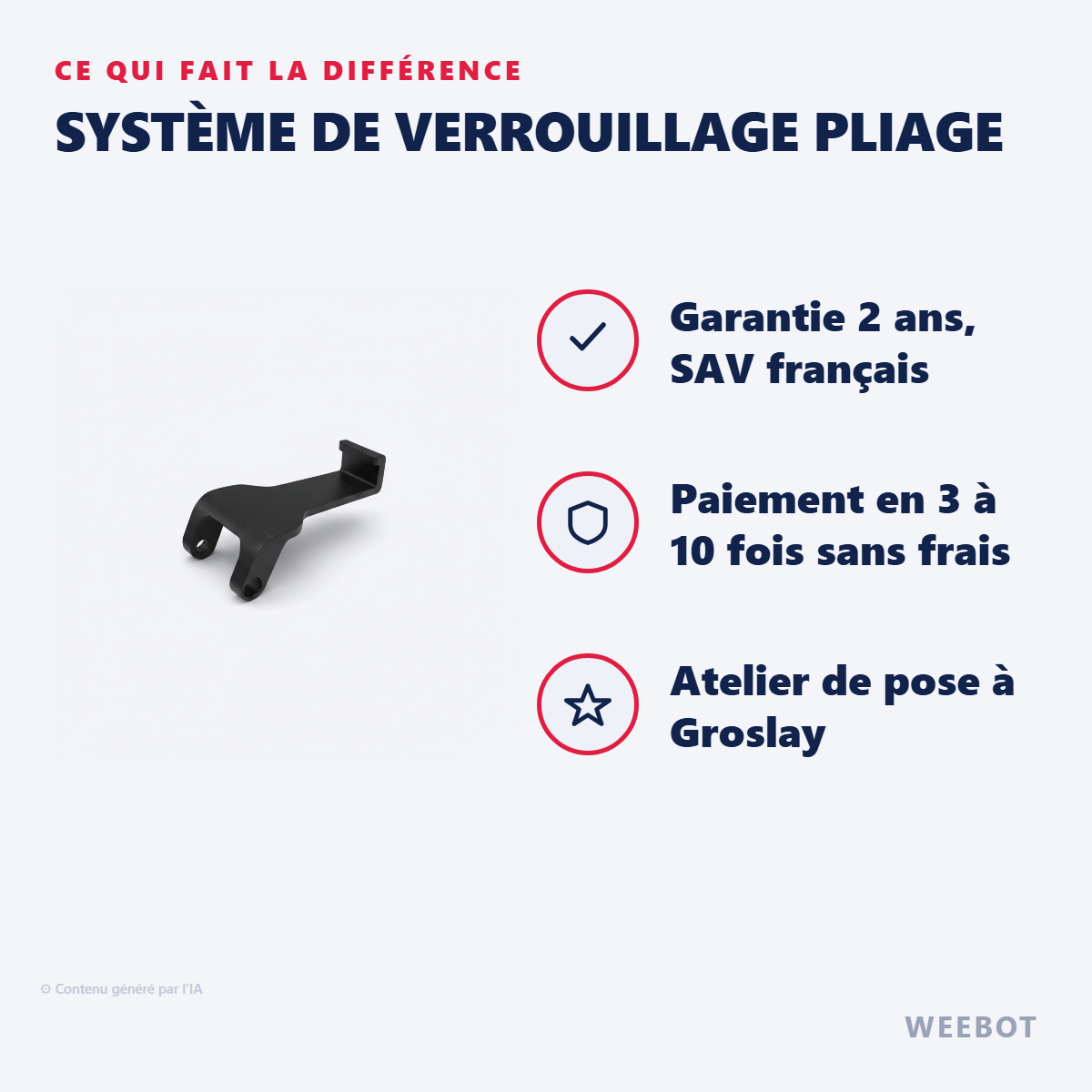 Système de Verrouillage Pliage : les points forts