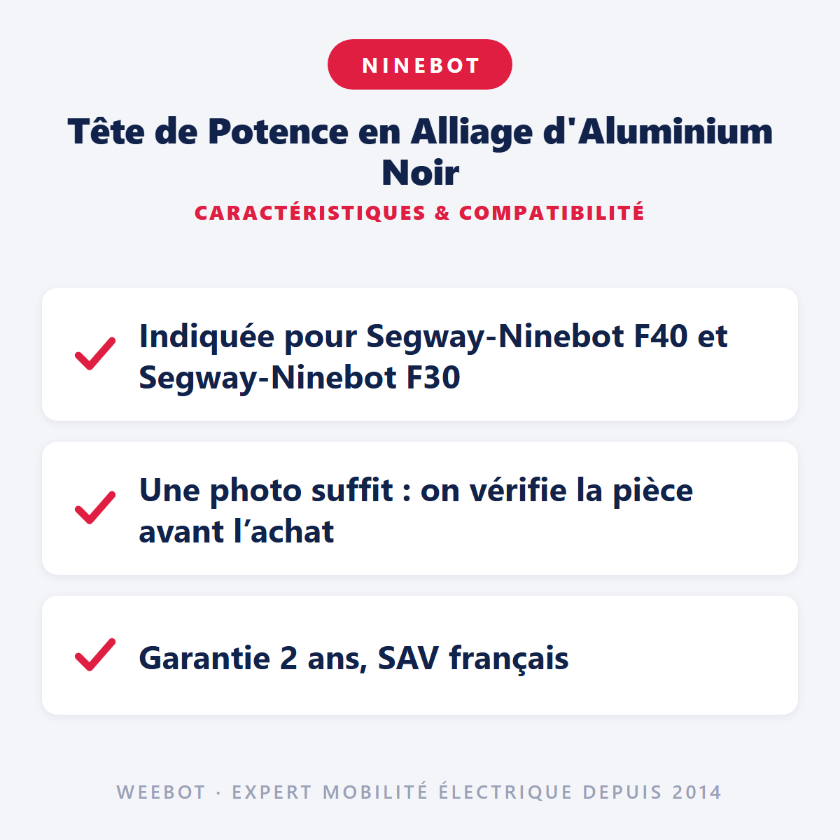 Tête de Potence en Alliage d'Aluminium Noir : caractéristiques et compatibilité