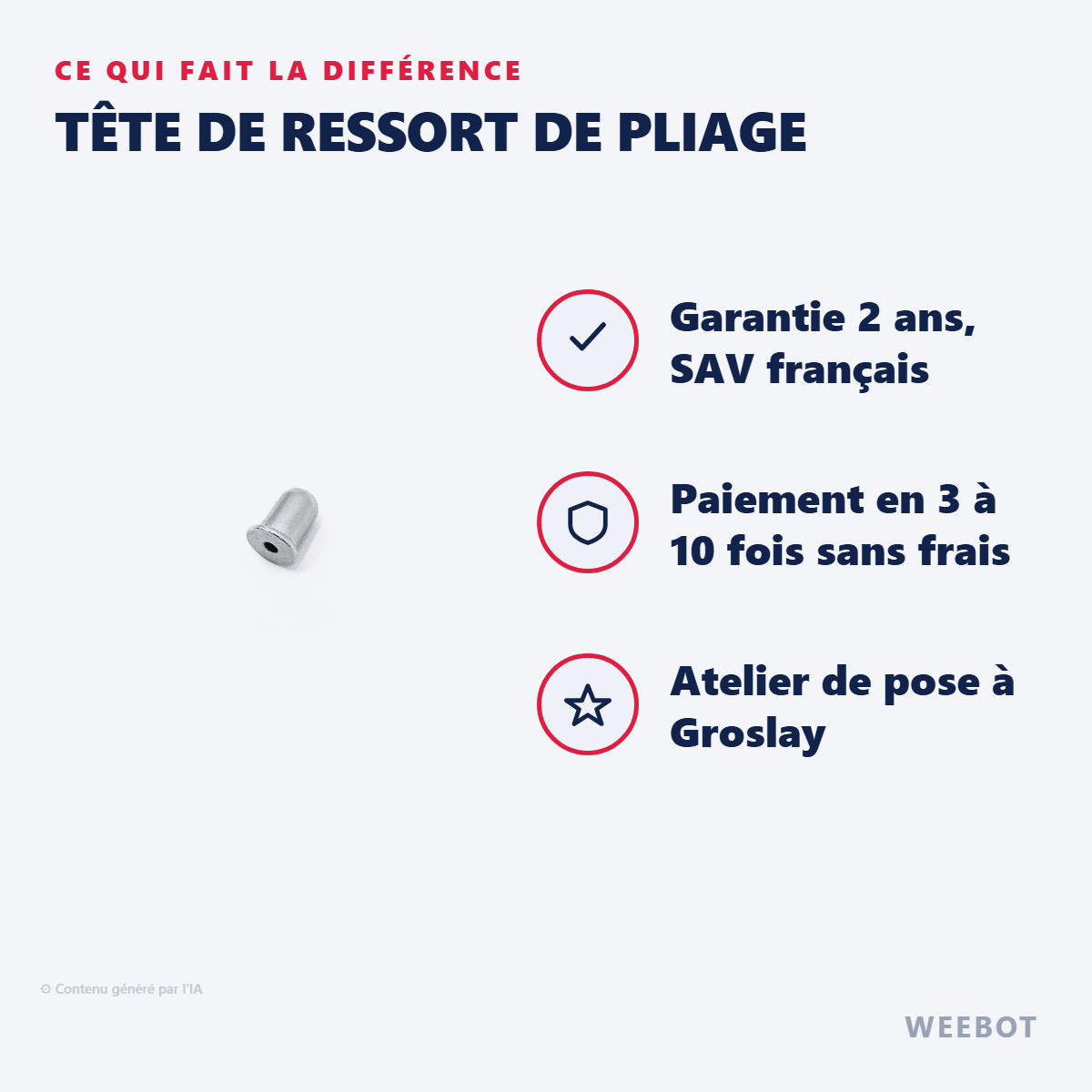 Tête de Ressort de Pliage pour Trottinette Électrique Kukirin G2 Pro - Weebot