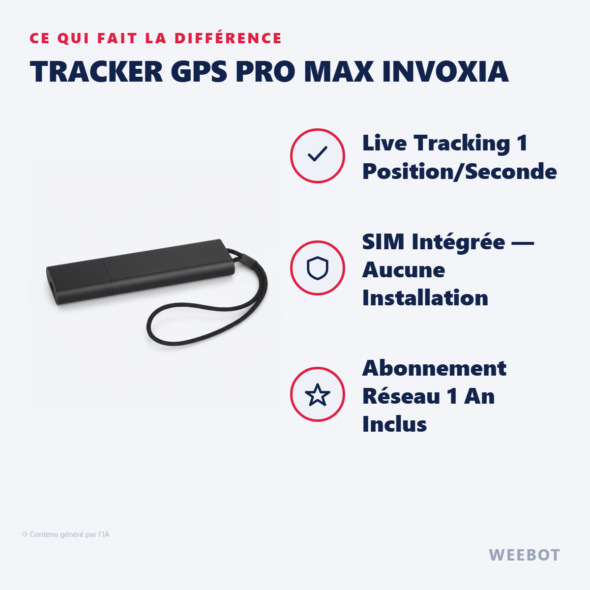 Tracker GPS Pro Max INVOXIA : les points forts