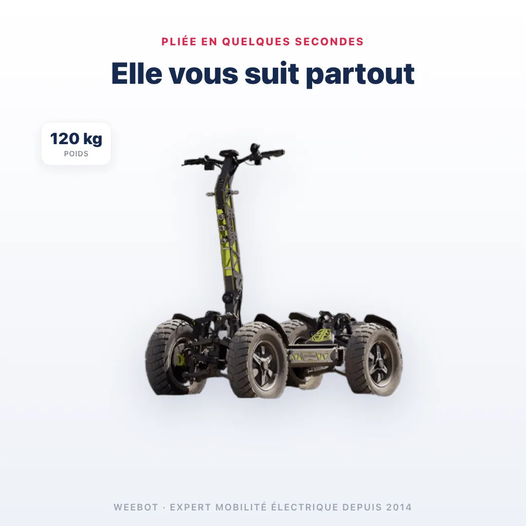 Trottinette Électrique 4 Roues Langfeite GT4 — compact et transportable, 120 kg. Trottinette électrique Langfeite, Weebot.