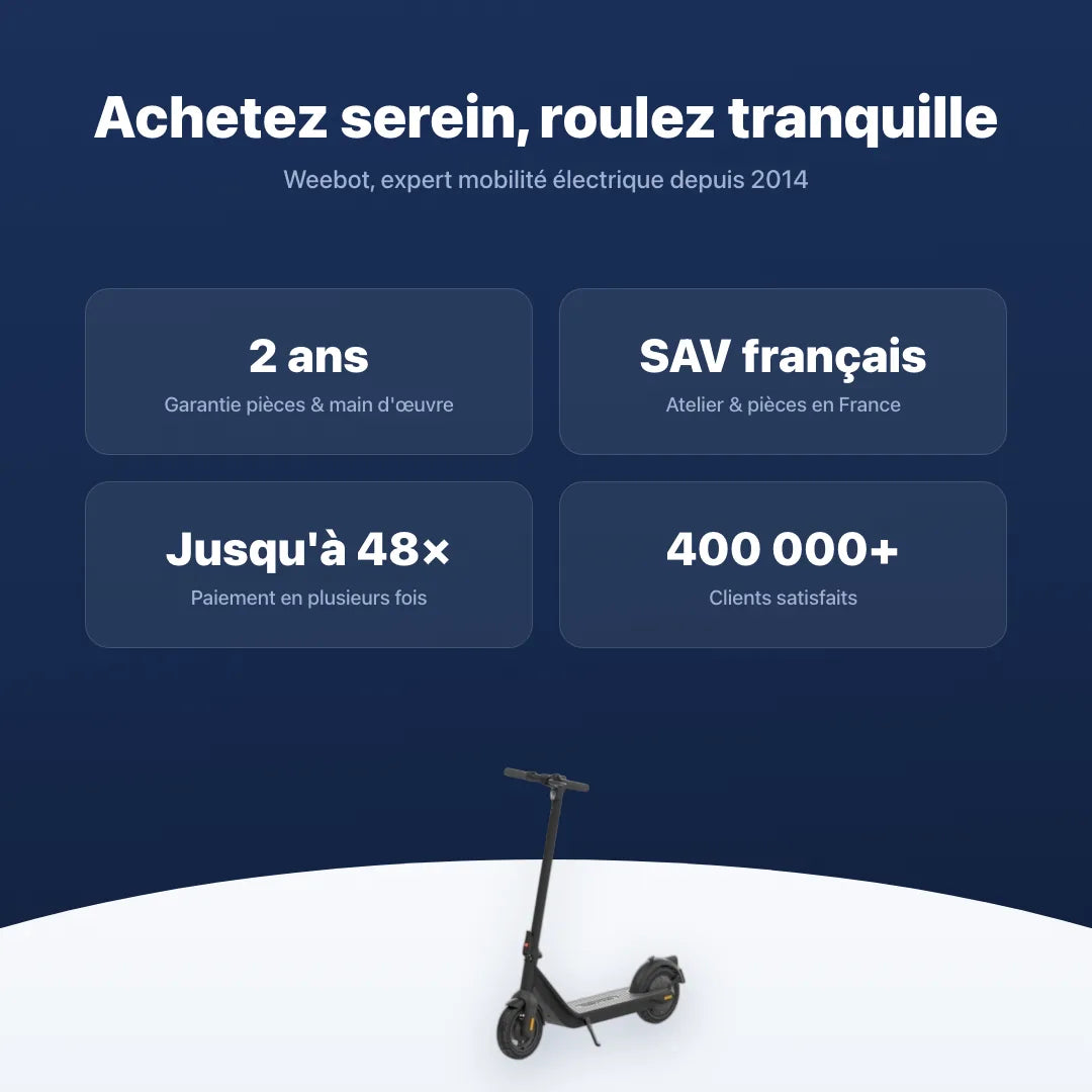 Trottinette Électrique Inmotion Air — garantie, livraison rapide et SAV Weebot, expert mobilité électrique depuis 2014.