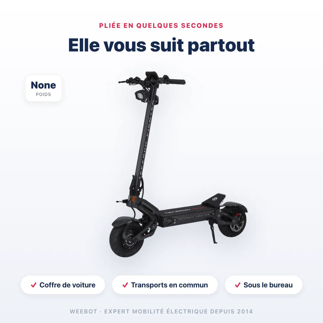 Trottinette Électrique Teverun Fighter 11 V6 2026 — compact et transportable, . Trottinette électrique Teverun, Weebot.