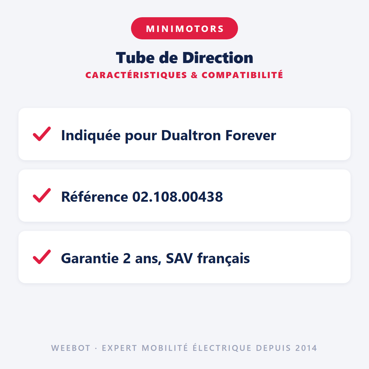 Tube de Direction : caractéristiques et compatibilité