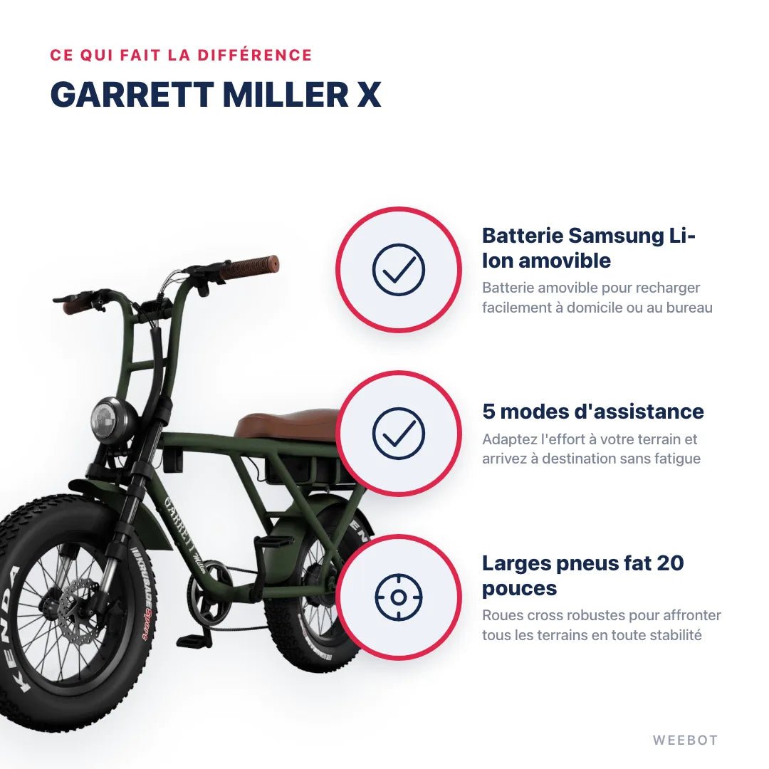 Fatbike Électrique Biplace Cargo Garrett Miller X - Weebot