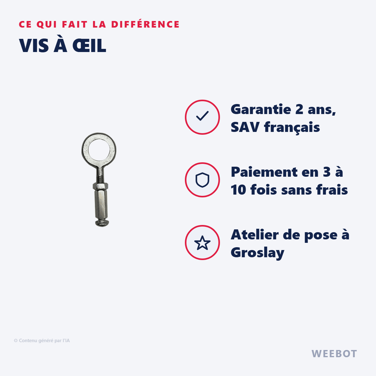Vis à Œil pour Trottinette Électrique Xiaomi M365 & Pro - Weebot