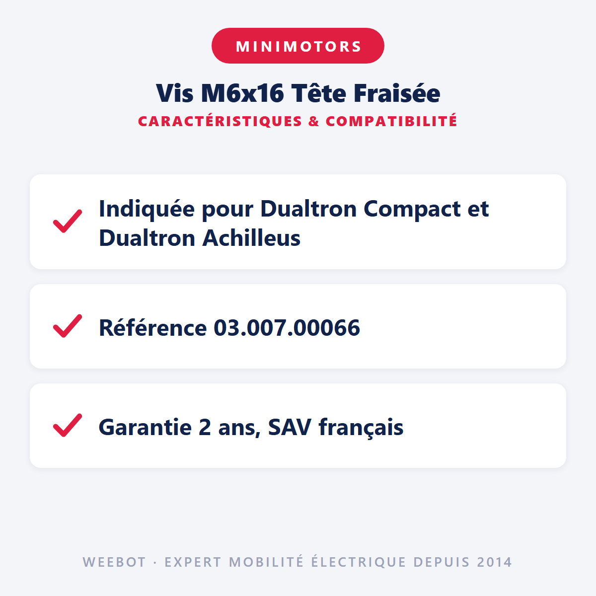 Vis M6x16 Tête Fraisée : caractéristiques et compatibilité